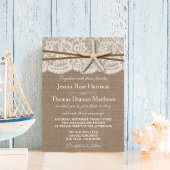 Invitation La collection rustique de mariage Starfish Beach
