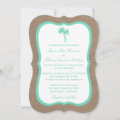 Invitation La collection Tropical Palm Tree Beach Wedding (Devant)