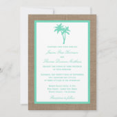 Invitation La collection Tropical Palm Tree Beach Wedding (Devant)