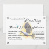 Invitation La colombe catholique et le baptême de l'eau (Devant / Derrière)