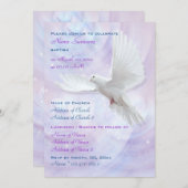 Invitation La colombe de la communion religieuse du baptême (Devant / Derrière)