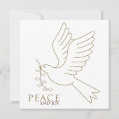 Invitation La colombe de la paix (Devant)