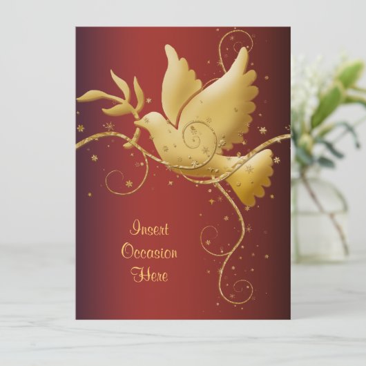 Invitation La Colombe de Noël (Debout devant)