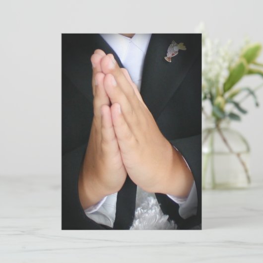 Invitation La communion du garçon (Debout devant)