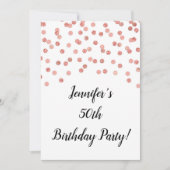 Invitation La Confetti Rose de la Parties scintillant d'or br (Devant)