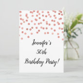 Invitation La Confetti Rose de la Parties scintillant d'or br (Debout devant)