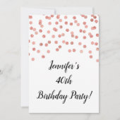 Invitation La Confetti Rose de la Parties scintillant d'or br (Devant)