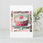 Invitation La Confiserie Rose aux Fraises (Debout devant)