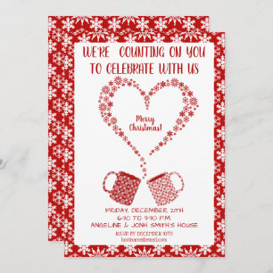 Invitation La confiture de faucon rouge de Noël personnalise