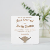 Invitation La côte Mariage balnéaire (Debout devant)