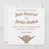 Invitation La côte Mariage balnéaire (Devant)