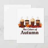 Invitation La couleur de l'automne Café Épice de citrouille A (Devant / Derrière)