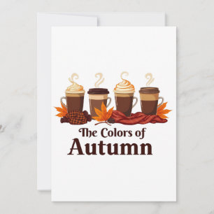 Invitation La couleur de l'automne Café Pumpkin Spice automne
