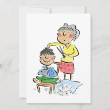 La coupe de cheveux de maman