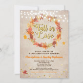 Invitation La couronne de la fête de fiançailles tombée en am (Devant)