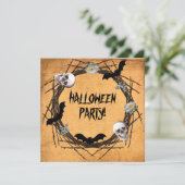 Invitation La couronne d'Halloween sur Grunge Arrière - plan (Debout devant)