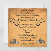 Invitation La couronne d'Halloween sur Grunge Arrière - plan (Dos)