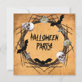 Invitation La couronne d'Halloween sur Grunge Arrière - plan (Devant)