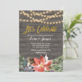 Invitation La couronne d'hiver de Noël célébrons l'invitation (Debout devant)