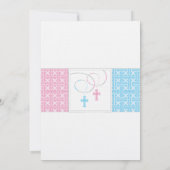 Invitation La coutume jumelle l'invitation de baptême (Dos)