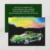 INVITATION LA CRISE DU MILIEU DE LA VIE D'ANNIVERSAIRE INVITA (Devant / Derrière)