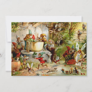 Invitation La cuisine des Gnomes - 1895 par E. Stuart