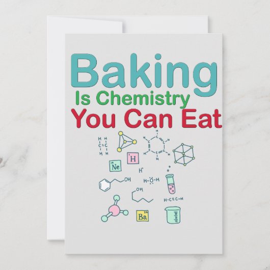 Invitation La Cuisine Est La Chimie Que Vous Pouvez Manger (Devant)