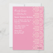 Invitation La damassé voient l'invitation de photo (Dos)