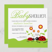 Invitation La dame faite sur commande branche le baby shower (Devant / Derrière)
