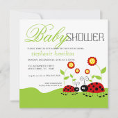 Invitation La dame faite sur commande branche le baby shower (Devant)