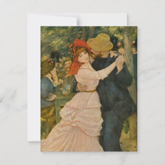 Invitation La danse de Pierre-Auguste Renoir chez Bougival (Devant)