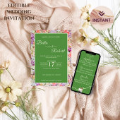 Invitation La danse des roses violettes et blanches Invitatio