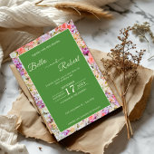 Invitation La danse des roses violettes et blanches Invitatio