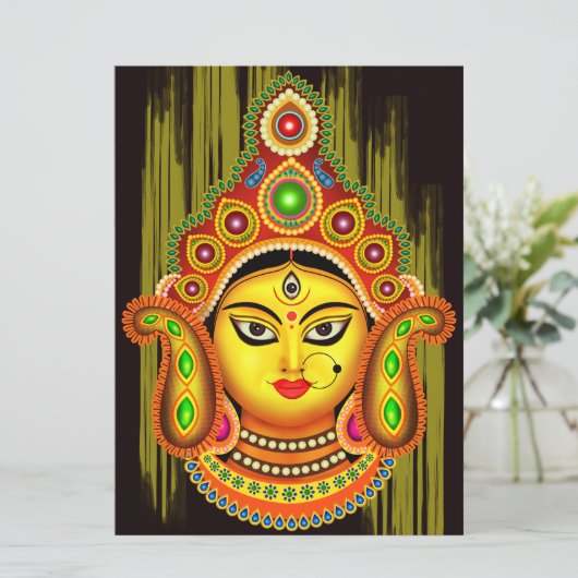 Invitation La déesse Durga (Festival de Dussehra) (Debout devant)