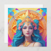 Invitation La déesse grecque Aphrodite dans sa splendeur (Devant / Derrière)