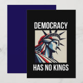 Invitation La démocratie n'a pas le statut de reine Librety U (Devant / Derrière)