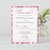 Invitation La dentelle de canneberge devient un Mariage chrét (Debout devant)