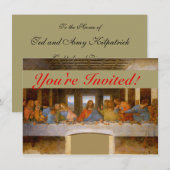 Invitation La Dernière Cène de Da Vinci Beaux-Arts Classique (Devant / Derrière)