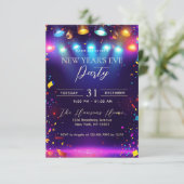 Invitation La discothèque illumine la fête du réveillon du No (Debout devant)