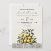 Invitation La Dolce Lemons Enterrement de Vie de Jeune Fille (Devant)