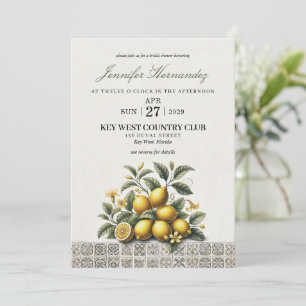 Invitation La Dolce Lemons Enterrement de Vie de Jeune Fille