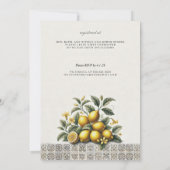 Invitation La Dolce Lemons Enterrement de Vie de Jeune Fille (Dos)