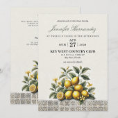 Invitation La Dolce Lemons Enterrement de Vie de Jeune Fille (Devant / Derrière)