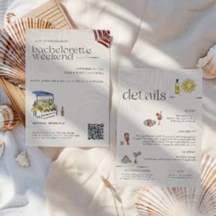 Invitation La Dolce Vita Bachelorette d'été italienne