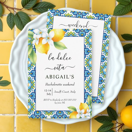 Invitation La Dolce Vita Bachelorte méditerranéenne week-end