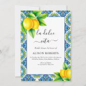 Invitation La Dolce Vita Carreaux méditerranéens douche nupti (Devant)