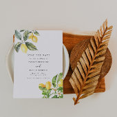 Invitation La Dolce Vita Citron Citrus Enregistrer La Date