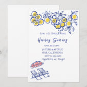 Invitation La Dolce Vita Citron italien jaune (Devant / Derrière)