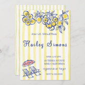 Invitation La Dolce Vita Citron italien jaune (Devant / Derrière)