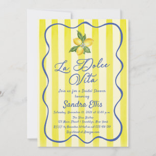 Invitation La Dolce Vita Citrons Baby Shower Italien pour la